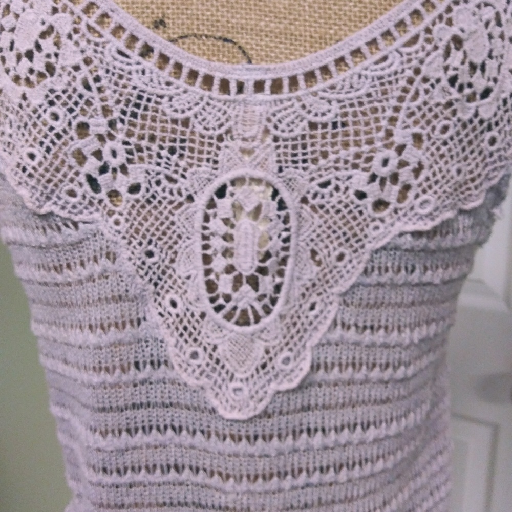 Lavender knit tank top